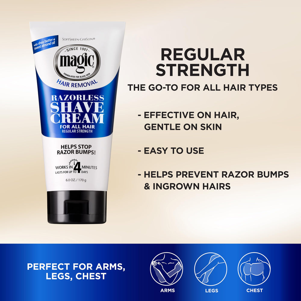 SoftSheen-Carson Magic Razorless Crema depilatoria, aplicación rápida en 4 minutos.