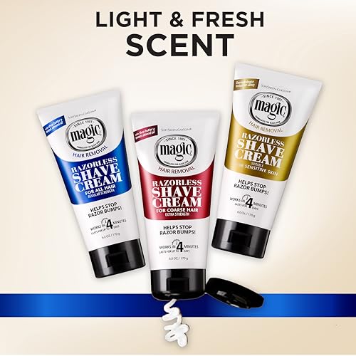 SoftSheen-Carson Magic Razorless Crema depilatoria, diseñada para diversos tipos de vello.