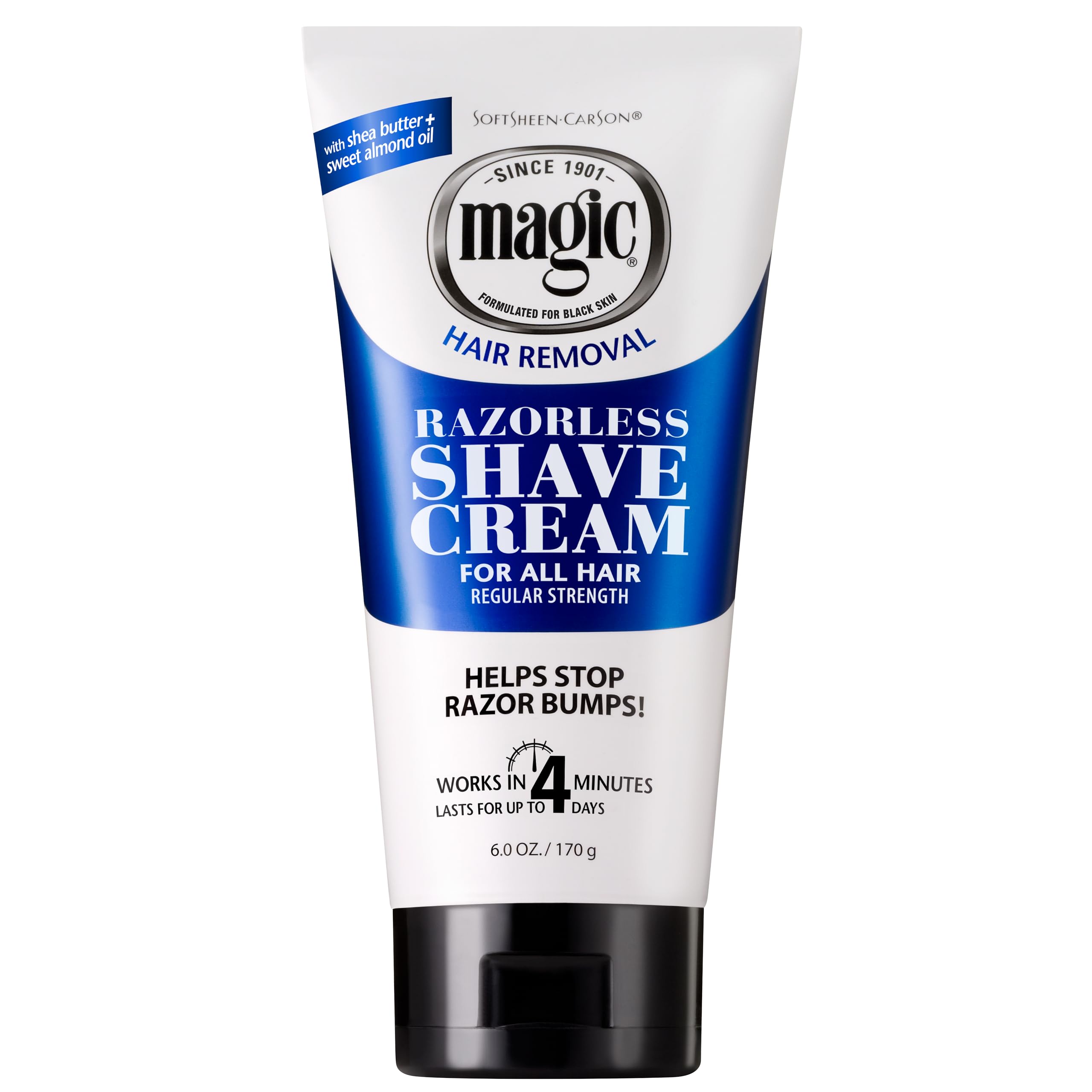 SoftSheen-Carson Magic Razorless Crema depilatoria, textura suave para una aplicación cómoda.