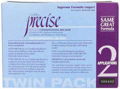 SoftSheen Carson Precise NoLye Supreme Relaxer twin-pack built-in conditioner visible for moisture.