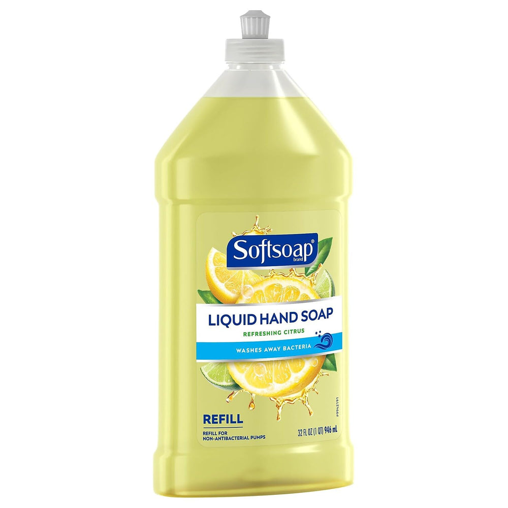 Softsoap refill cap push-pull demonstrates easy dispensing