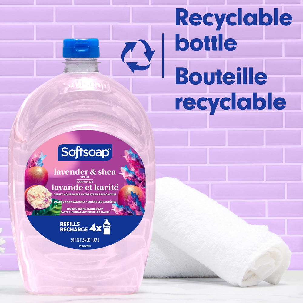 Softsoap bottle being squeezed for quick cleansing under running water