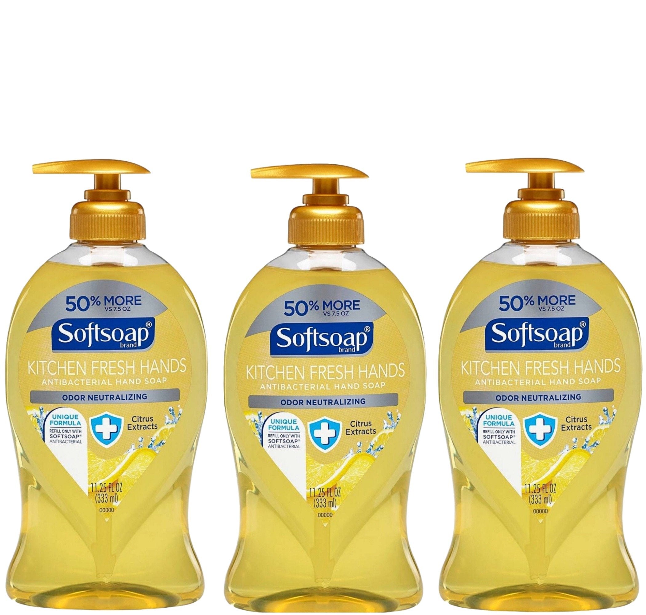 Softsoap Kitchen Fresh Hands bottle pour for quick kitchen handwashing with citrus extracts.