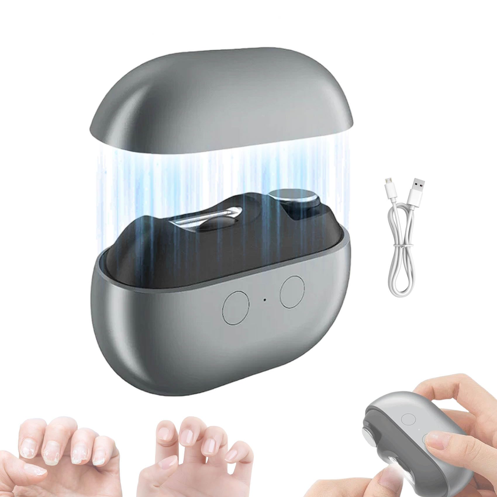 Soglude Electric Nail Clippers with one-touch operation enables easy trimming for seniors
