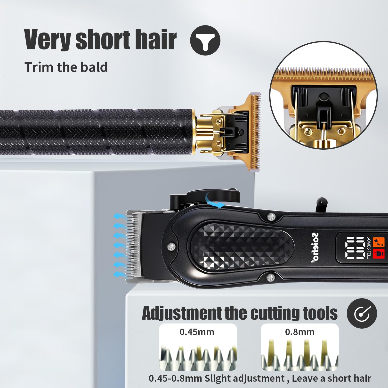 Soieho cordless clipper with charging setup for flexible cordless use.
