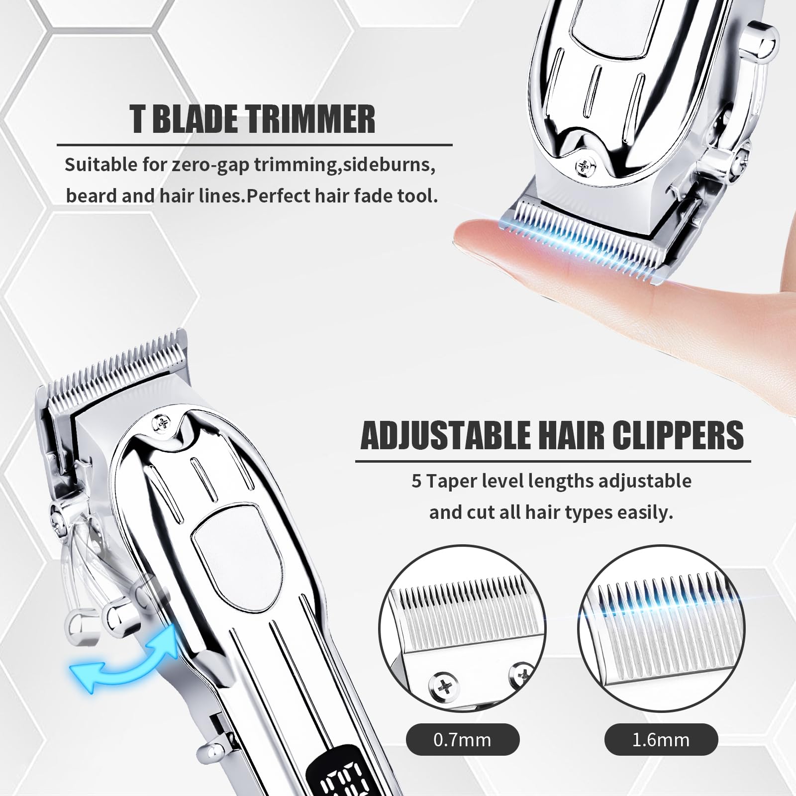 Soieho hair clippers ergonomic handle for comfortable use