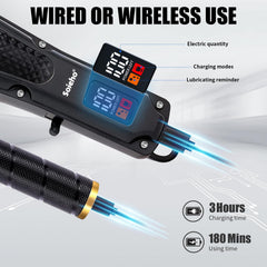 Soieho clipper LED display demonstrates power level and charging status.