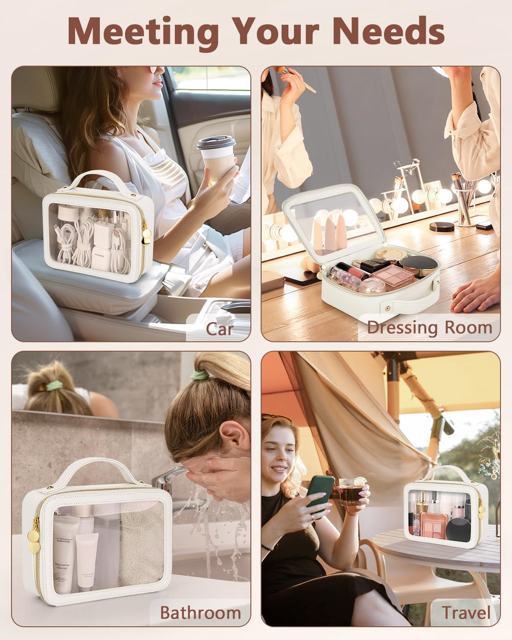 Soimeat easy-clean artificial leather finish wipes clean after travel.