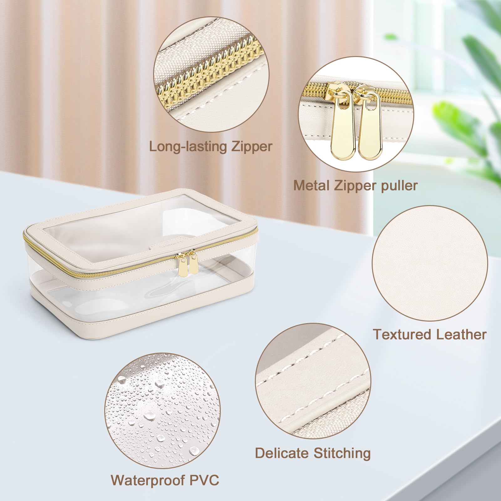 Soimeat transparent waterproof bag keeps contents protected in all conditions.
