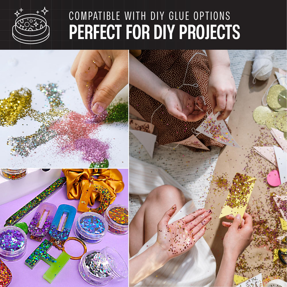 SoJourner Glitter resin craft use demonstrates versatile sparkles for resin projects.