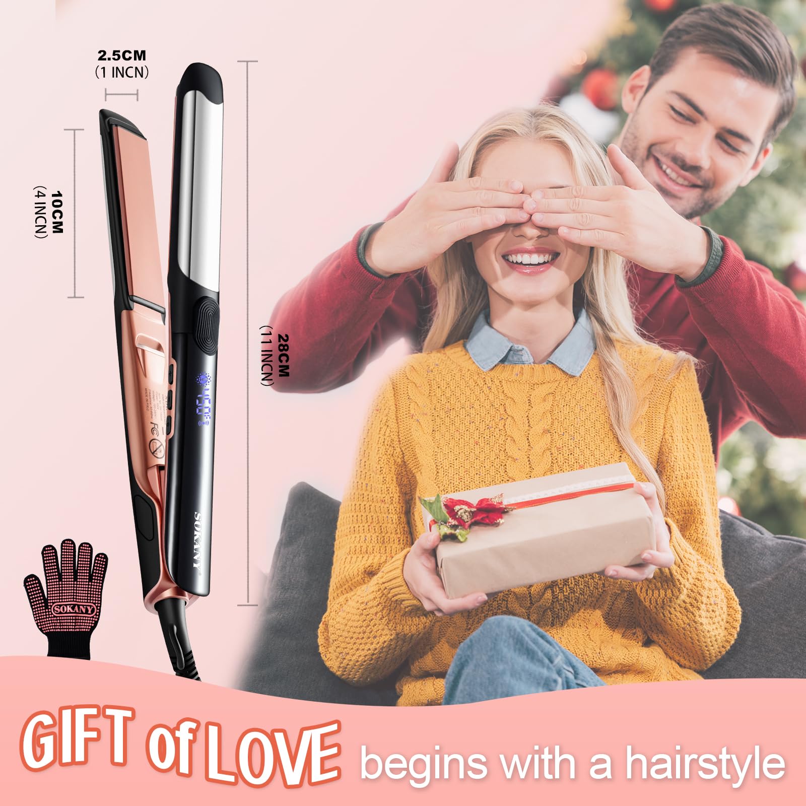 SOKANY heat-resistant gloves included for safer styling.