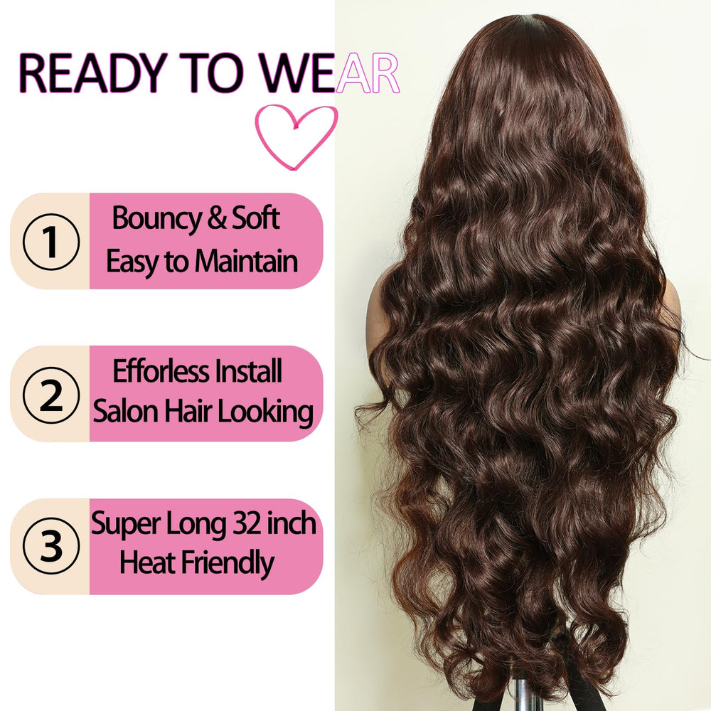 SOKU Brown lightweight 32-inch wig feels airy for all-day wear.
