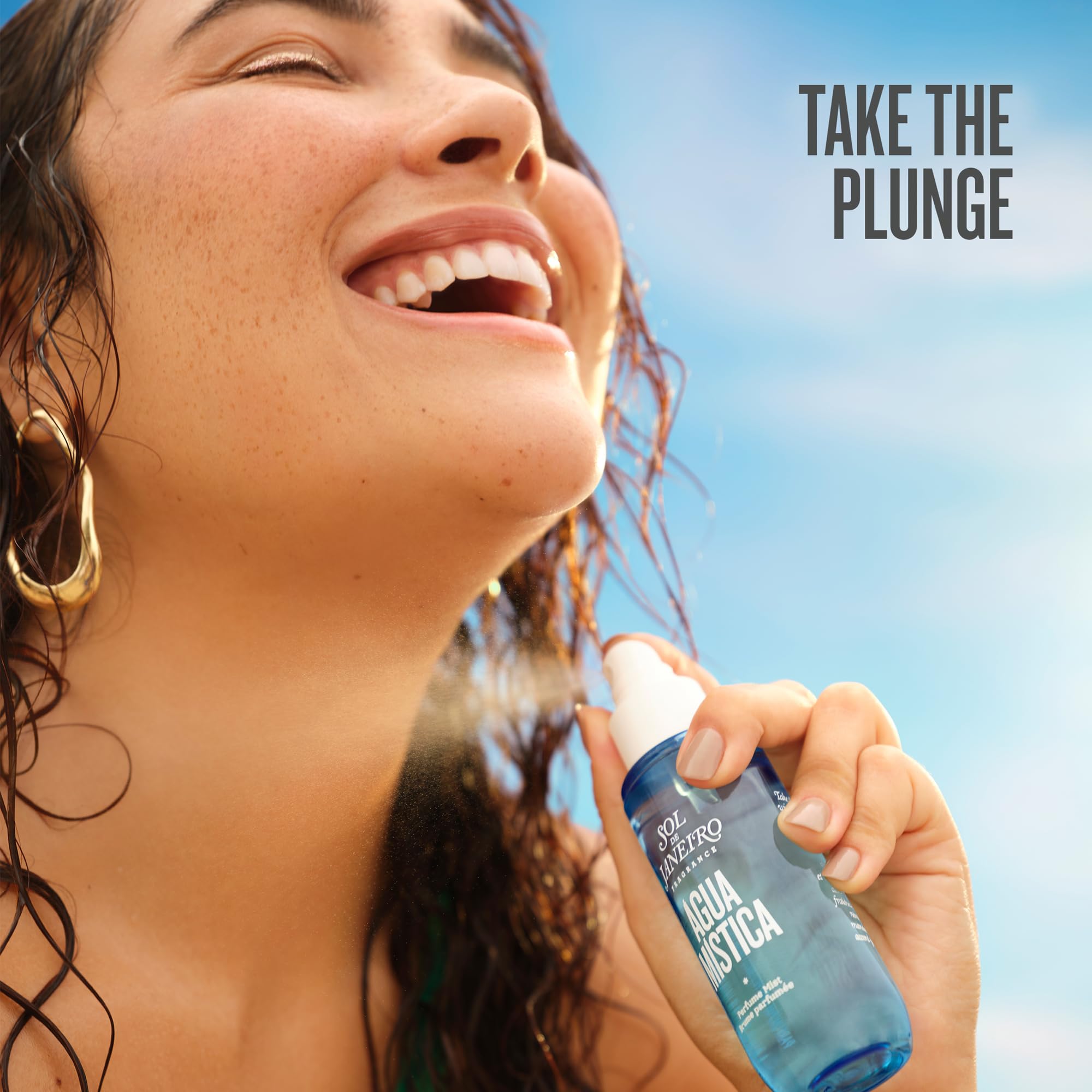 Sol de Janeiro Agua Mistica sea-salt essence close-up hints airy, beachy vibe.