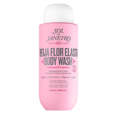 Sol de Janeiro Beija Flor body wash bottle front highlights replenishing moisture for smooth skin