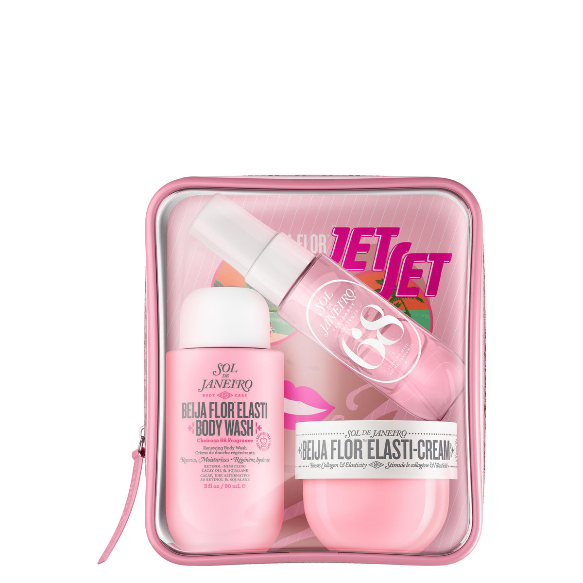 SOL DE JANEIRO Beija Flor Body Wash travel-size bottle pour for refreshing cleanse on the go