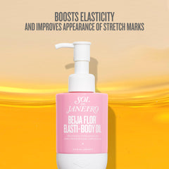 Sol de Janeiro Elasti-Body Oil dispenser close-up highlighting quick absorption