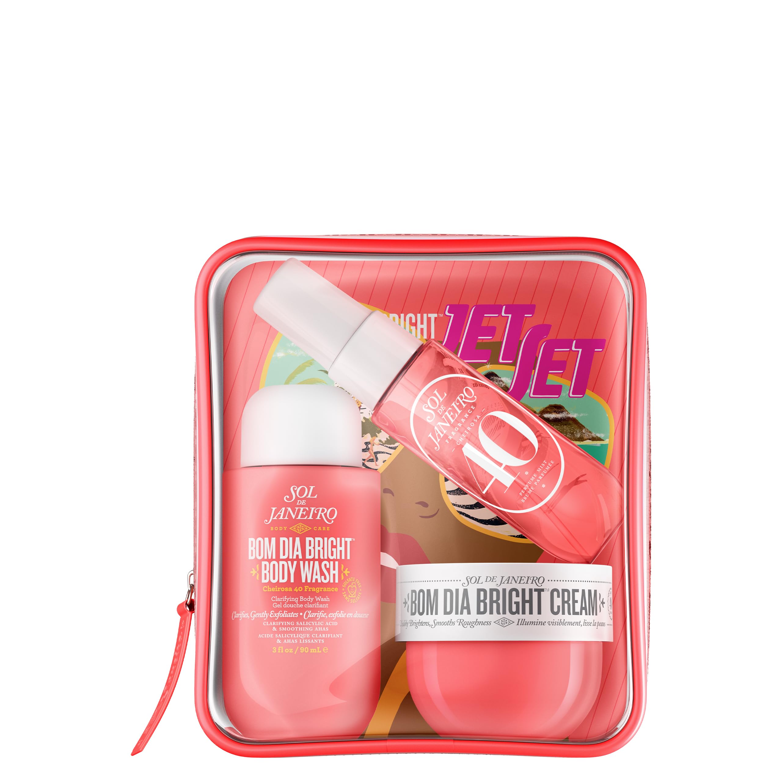 Sol de Janeiro Bom Dia Bright Body Wash bottle offers travel-friendly cleansing for radiant skin on the go