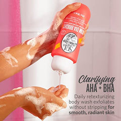 Sol de Janeiro Bom Dia Bright Body Wash in-hand application shows lush texture