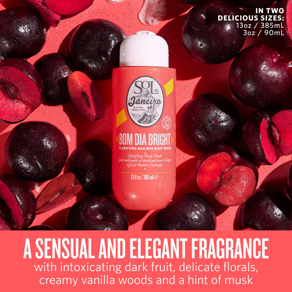 Sol de Janeiro water-drop shot evokes refreshing shower routine.
