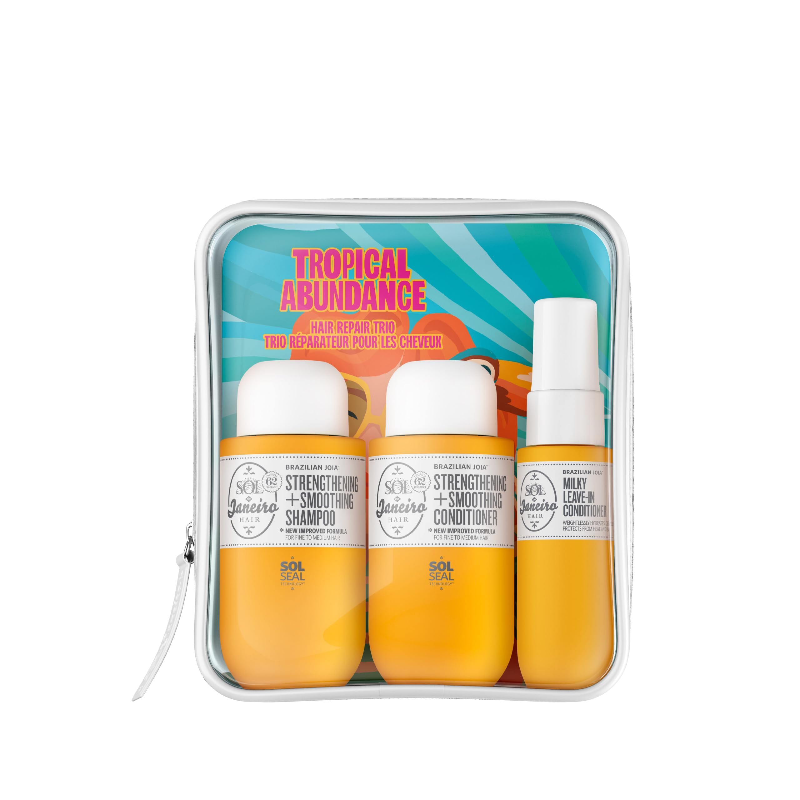 Sol de Janeiro Brazilian Joia conditioner bottle delivering frizz control without weighing hair down.