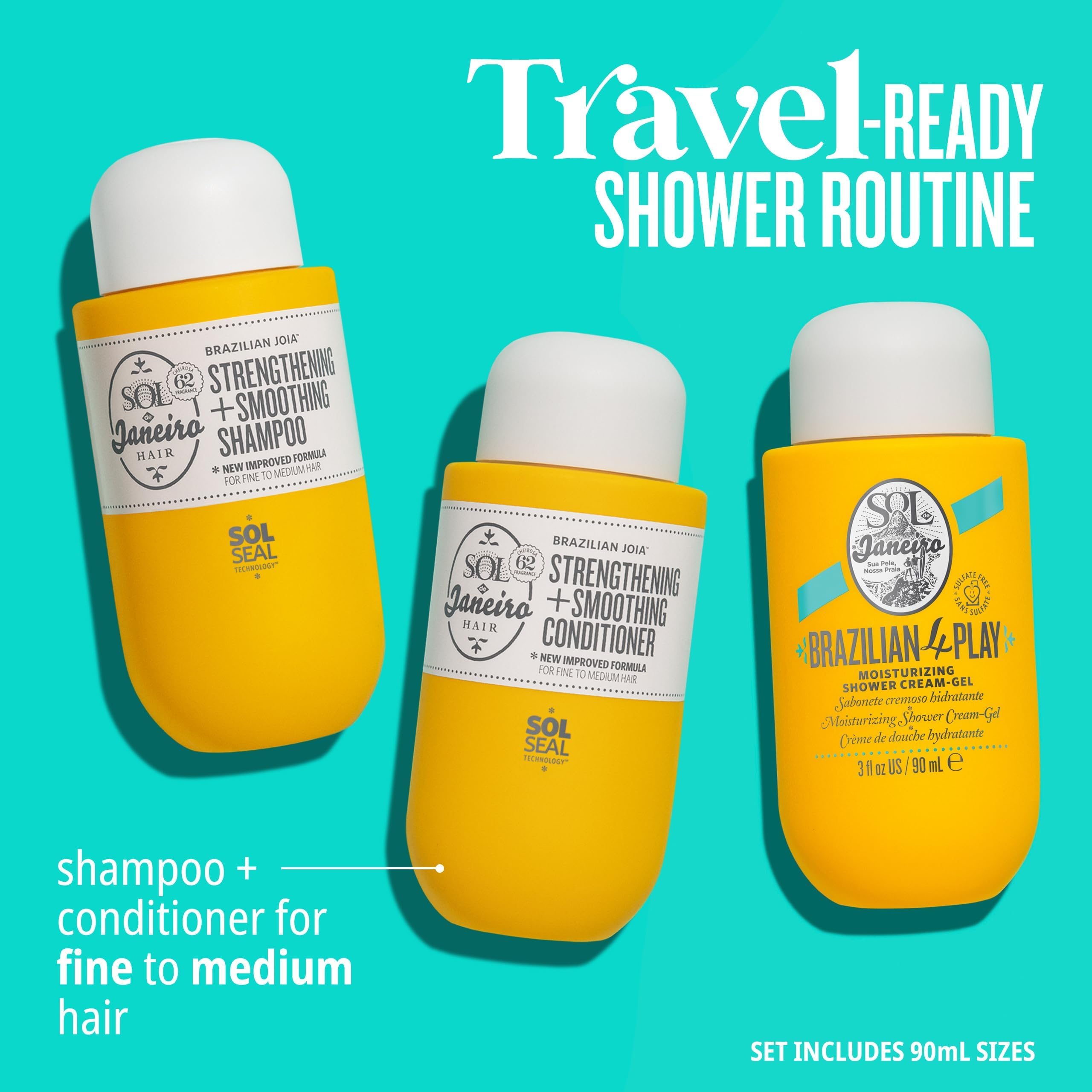 Sol de Janeiro Brazilian Joia shampoo bottle highlights lightweight damage repair for fine to medium hair