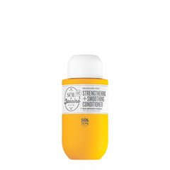 Sol de Janeiro Brazilian Joia conditioner bottle front shows strengthening benefits.