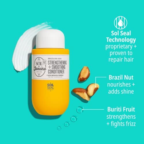 Sol de Janeiro Joia conditioner bottle side profile highlights color-safe sulfate-free formula.