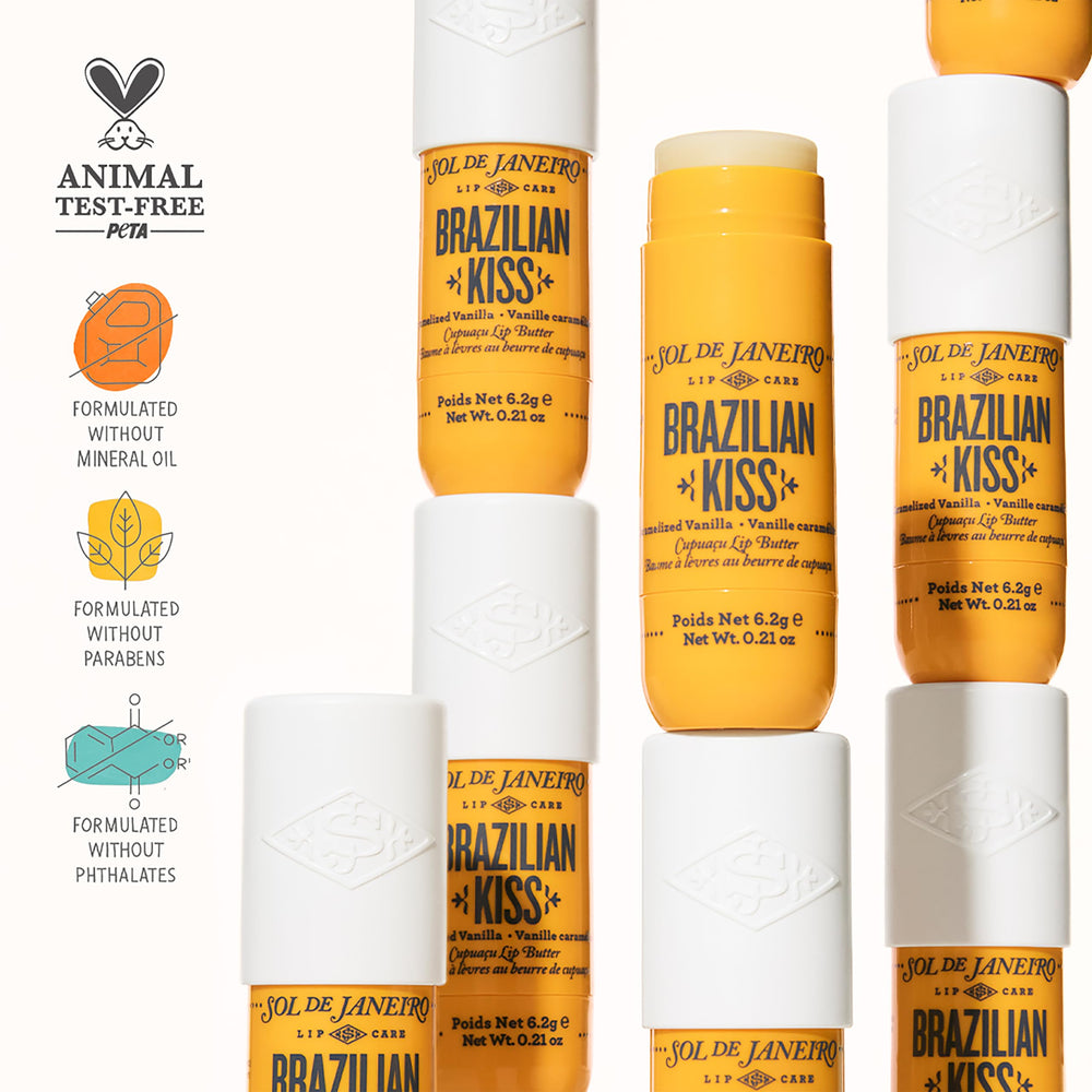 Sol de Janeiro vanilla caramel scent image emphasizes mouthwatering fragrance.