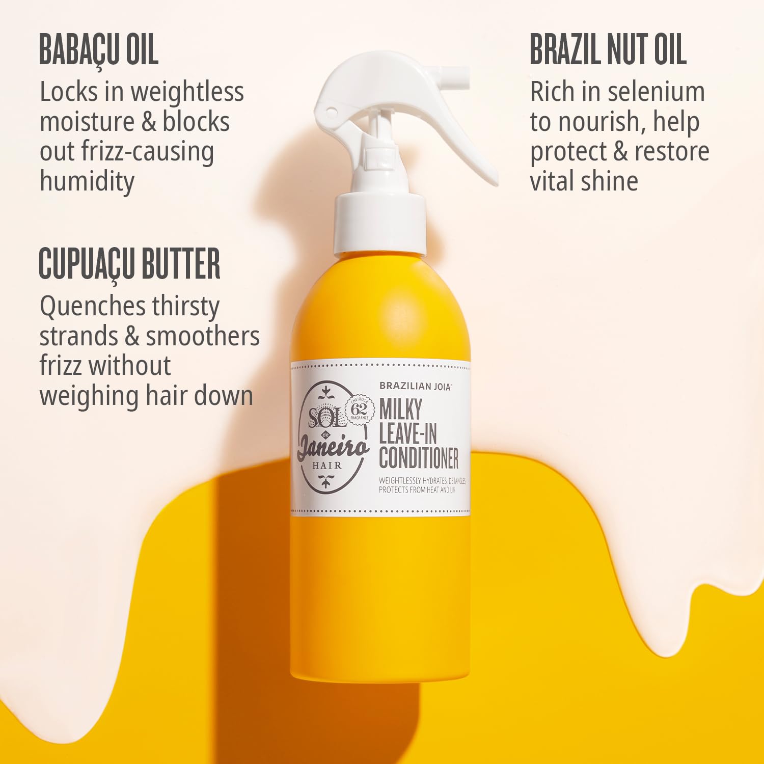 Sol de Janeiro Milky Leave-In suitable for color treated hair care routine.