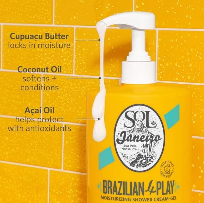 Creamy texture of Sol de Janeiro Play shower cream-gel for silky skin