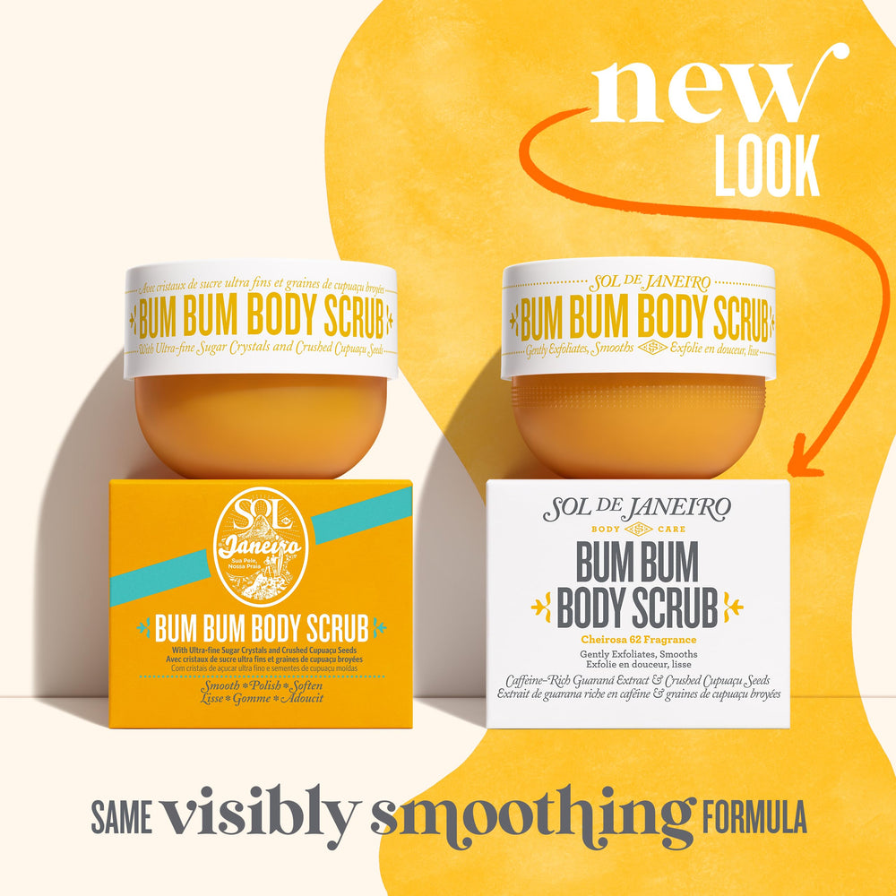 Sol de Janeiro Bum Bum Body Scrub pistachio and salted caramel aroma evokes indulgent spa vibes.