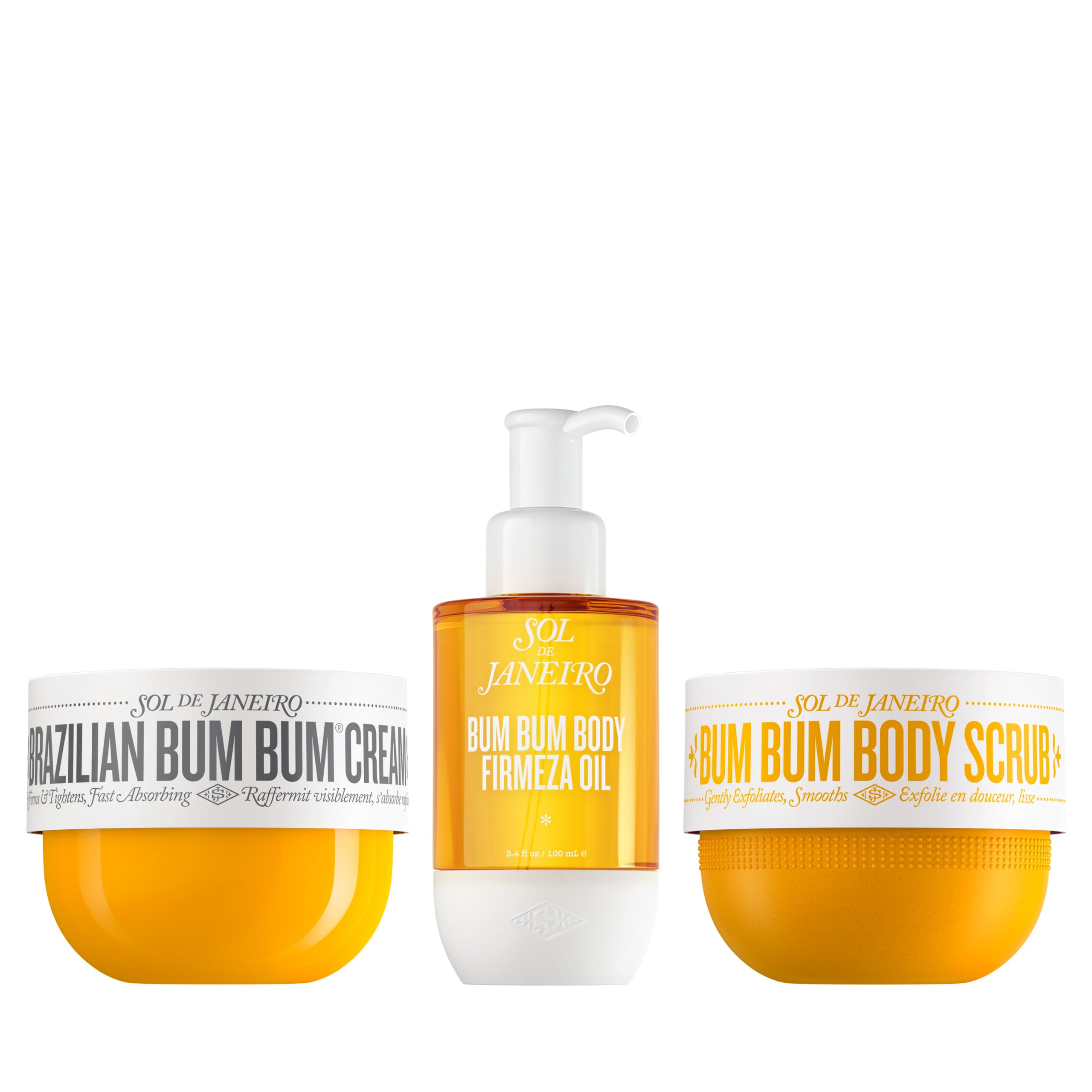 Sol de Janeiro Bum Bum Cream jar closeup—luxurious cream for firmer-feeling skin.