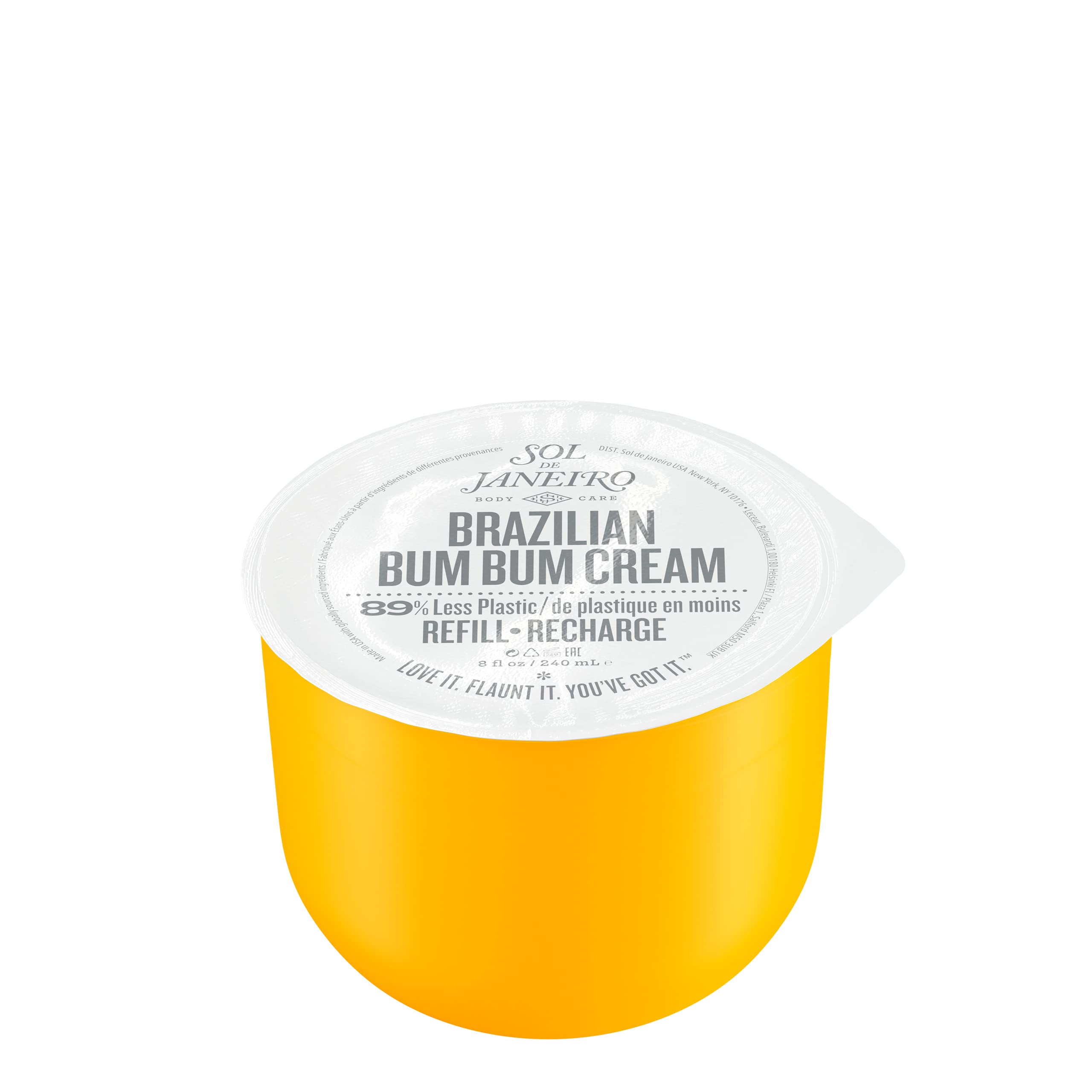 Sol de Janeiro Bum Bum Cream packaging highlights premium hydration