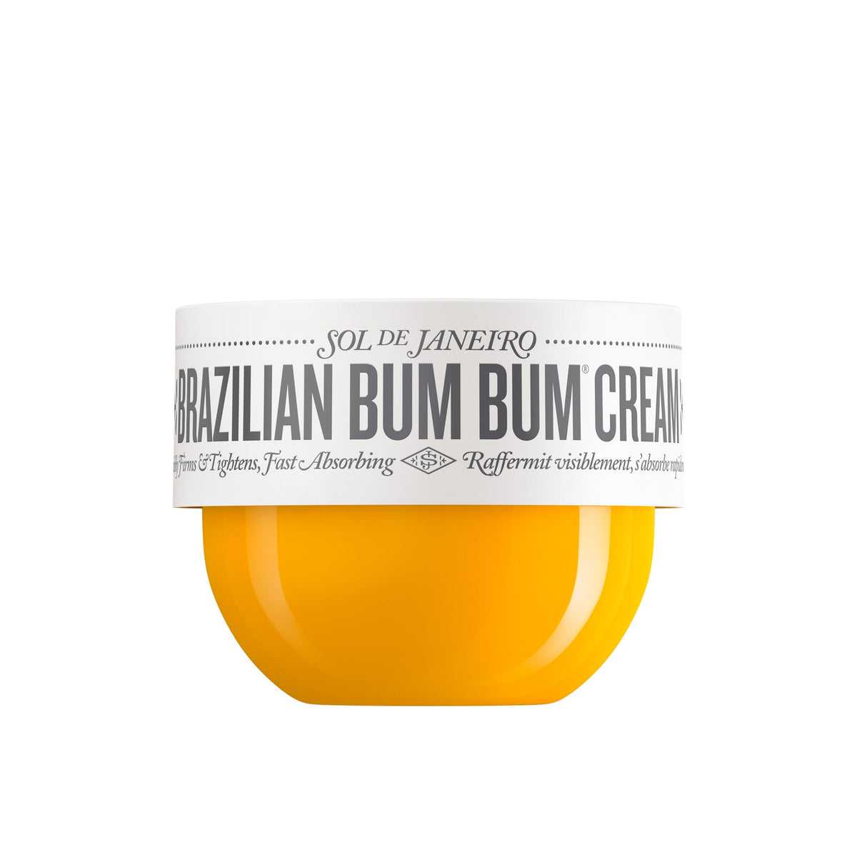 Sol de Janeiro Bum Bum Cream tube close-up with creamy texture and lasting hydration.