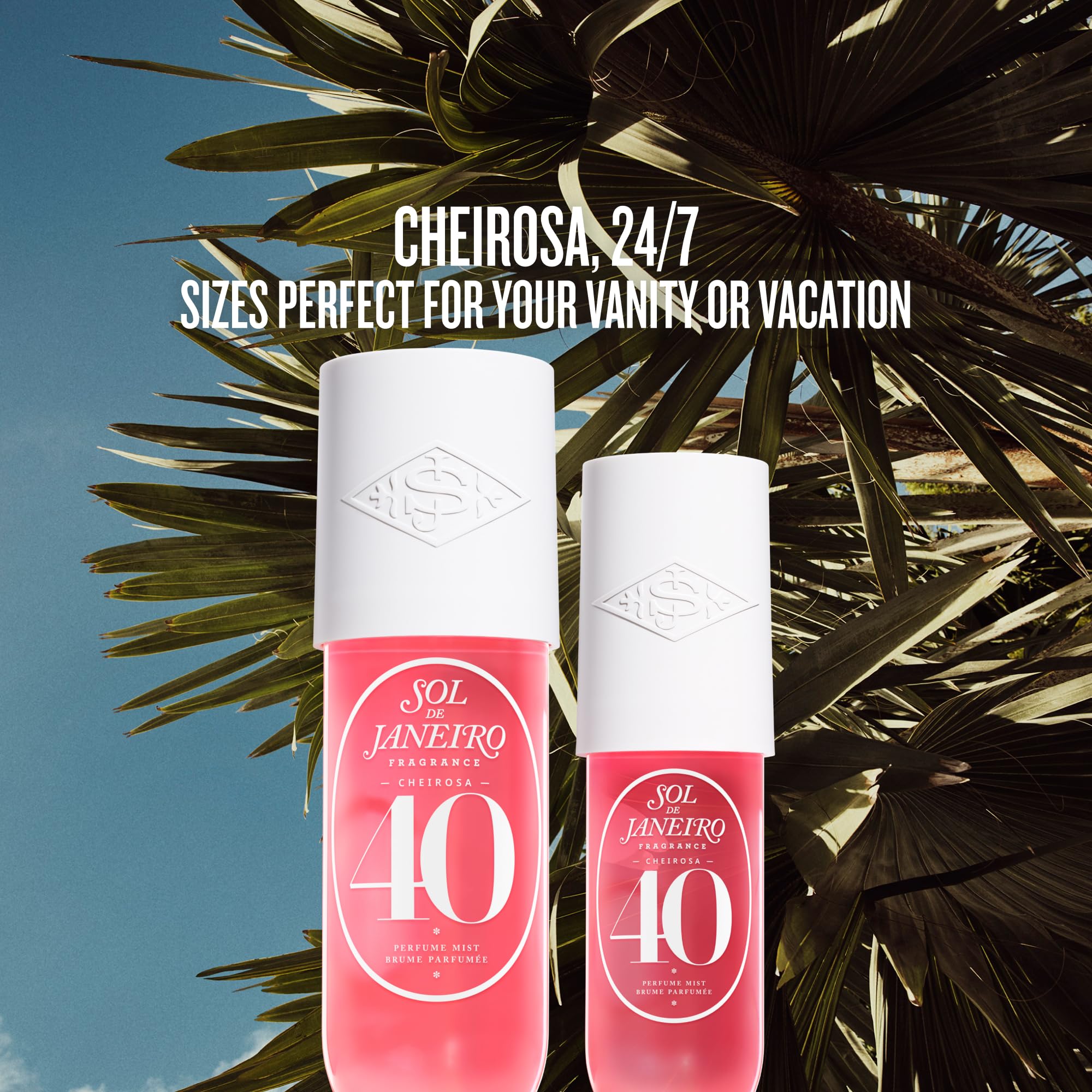 Sol de Janeiro Cheirosa 40 travel-size mist bottle for on-the-go freshness.