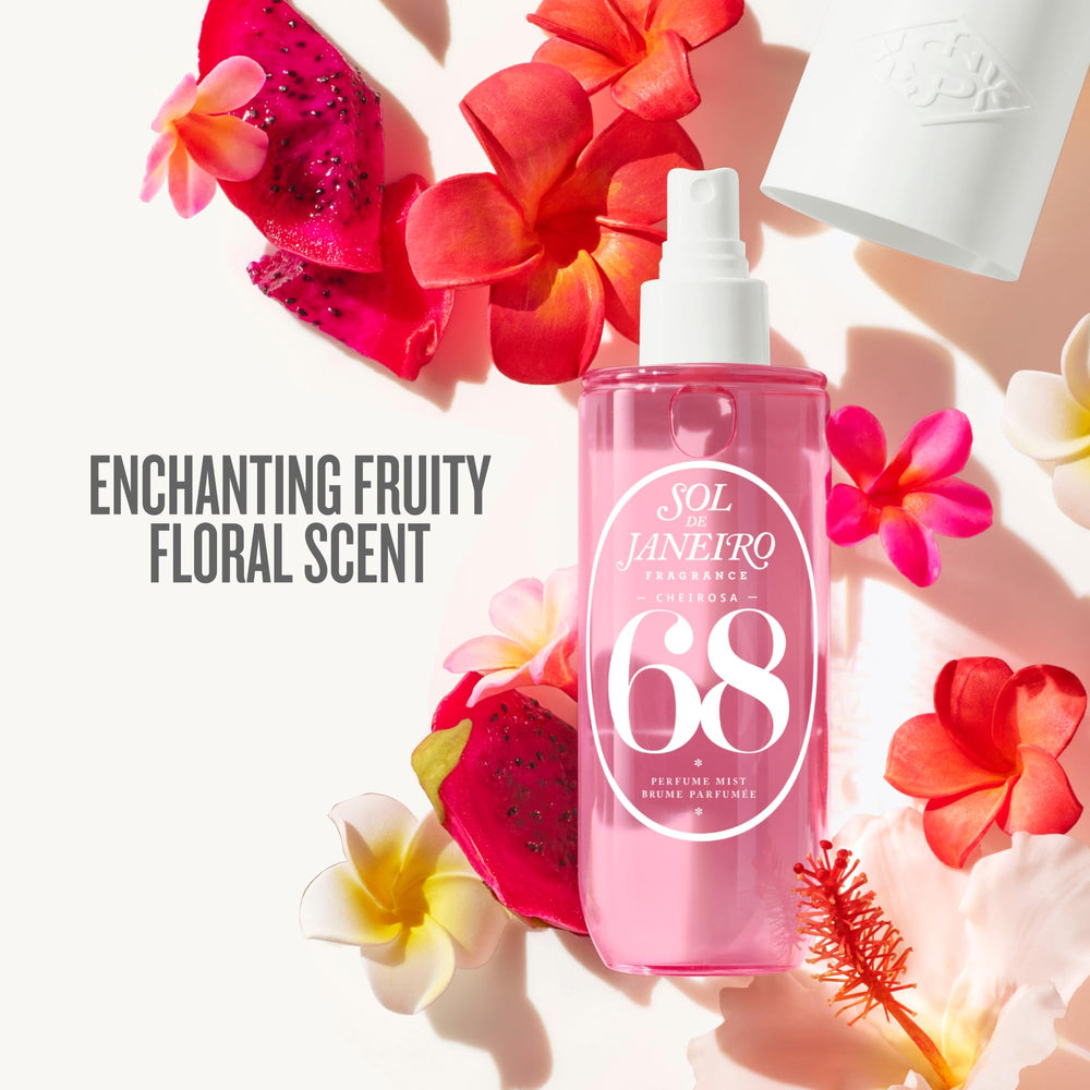 Sol de Janeiro Cheirosa 68 spritz application on skin for quick uplift