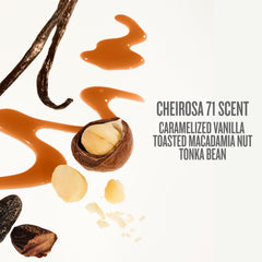 Sol de Janeiro Cheirosa 71 fragrance mist tonka bean close-up highlighting warm amber gourmand vibe