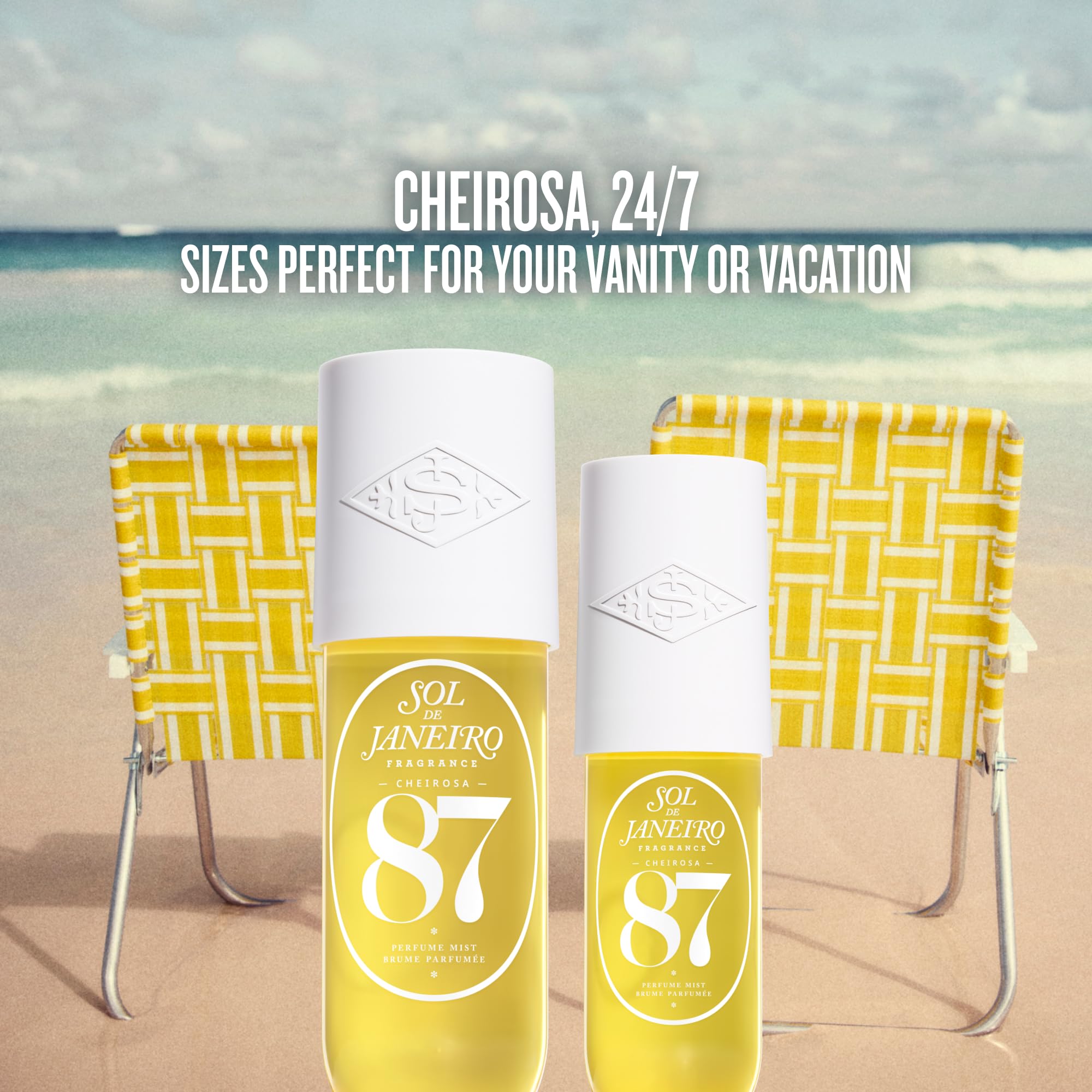 Sol de Janeiro Cheirosa 87 travel-sized packaging for on-the-go use.