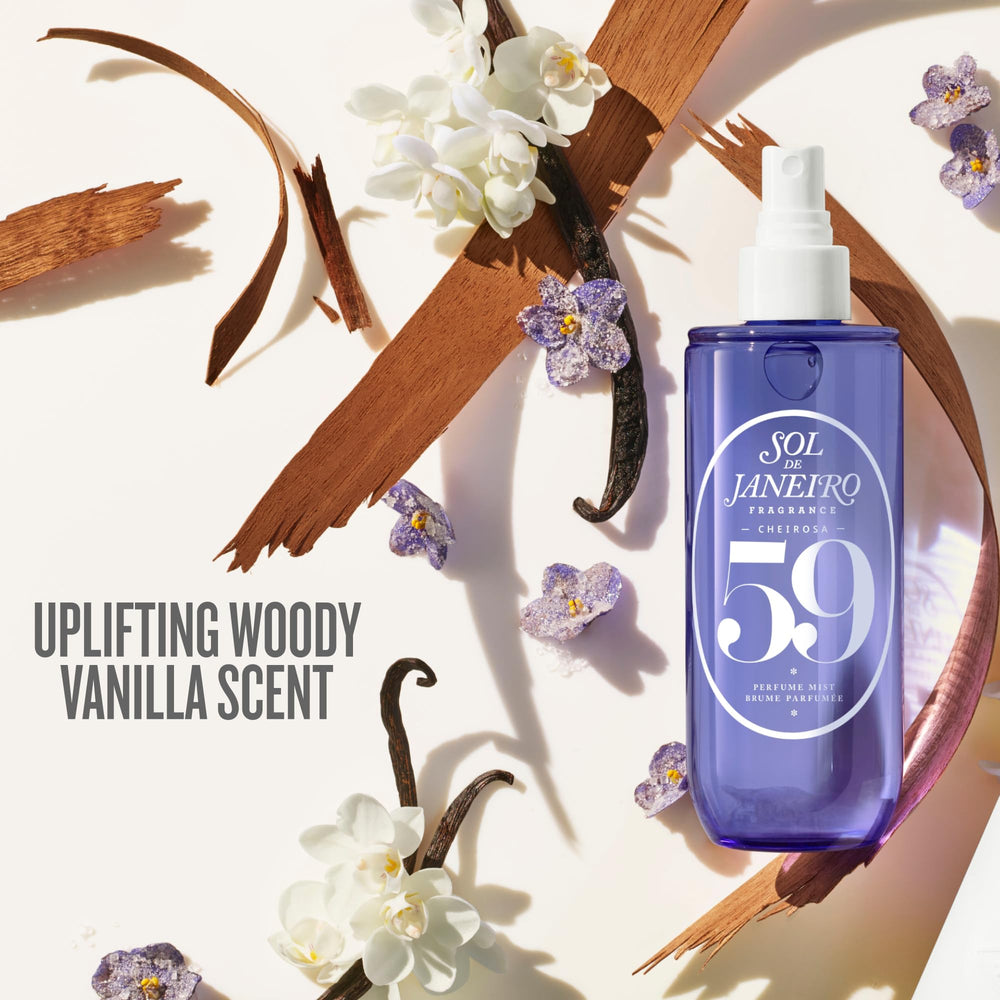 Cheirosa59 sugared violet detail emphasizes playful floral sweetness in a woody gourmand
