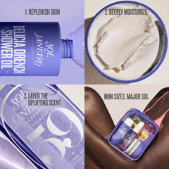Sol de Janeiro Delícia Drench Body Butter texture conveys creamy richness.