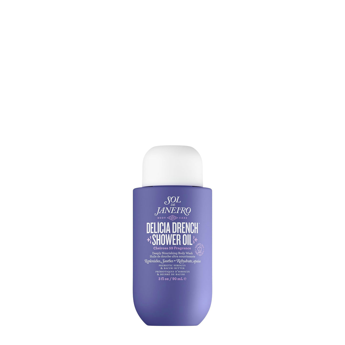 Sol de Janeiro Delicia Drench bottle pour shows nourishing oil-to-milk cleanse for silky skin