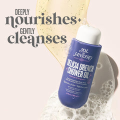 Sol de Janeiro Delicia Drench close-up label highlights Brazilian oils for intense hydration