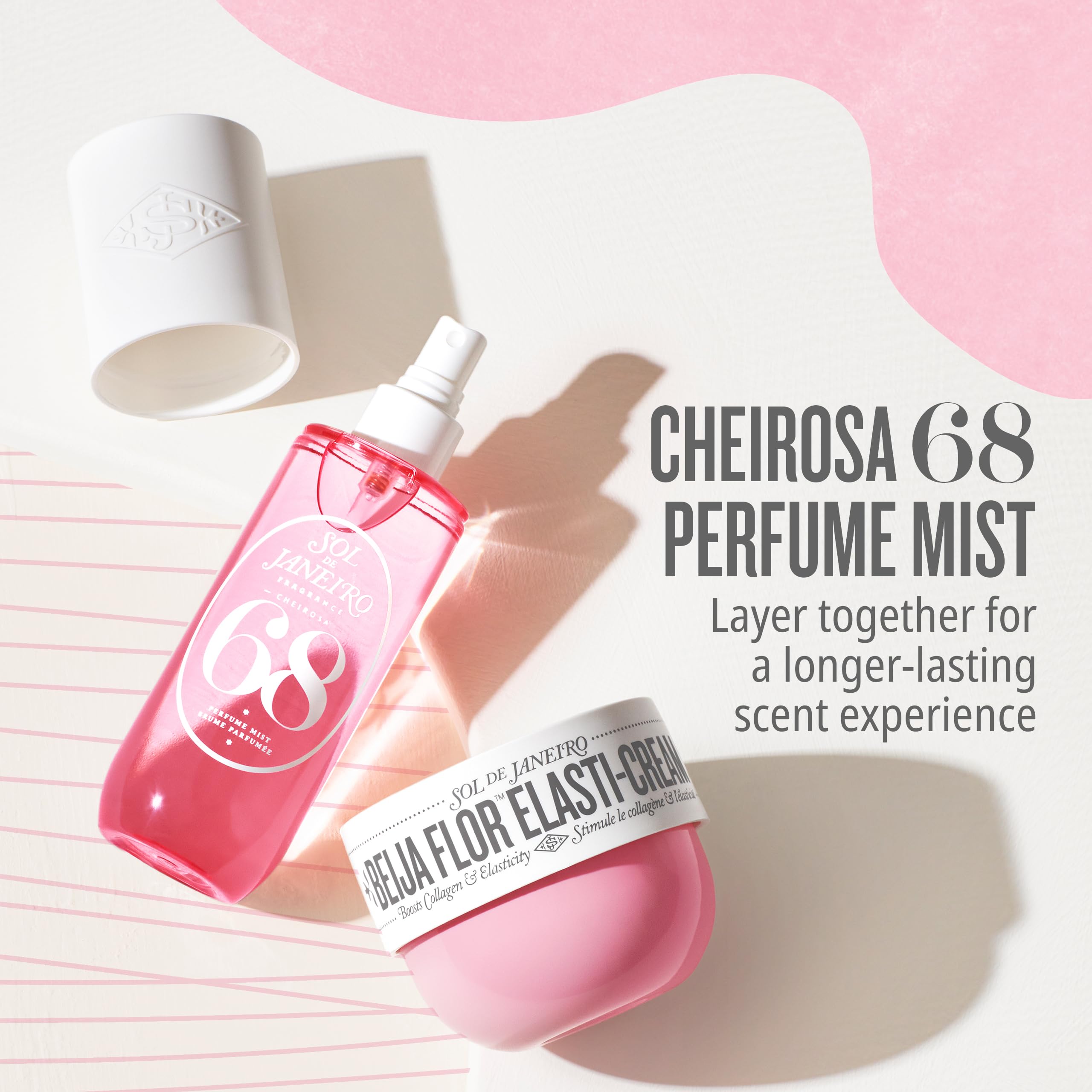 Sol de Janeiro Beija Flor Elasti-Cream bottle being applied to hands