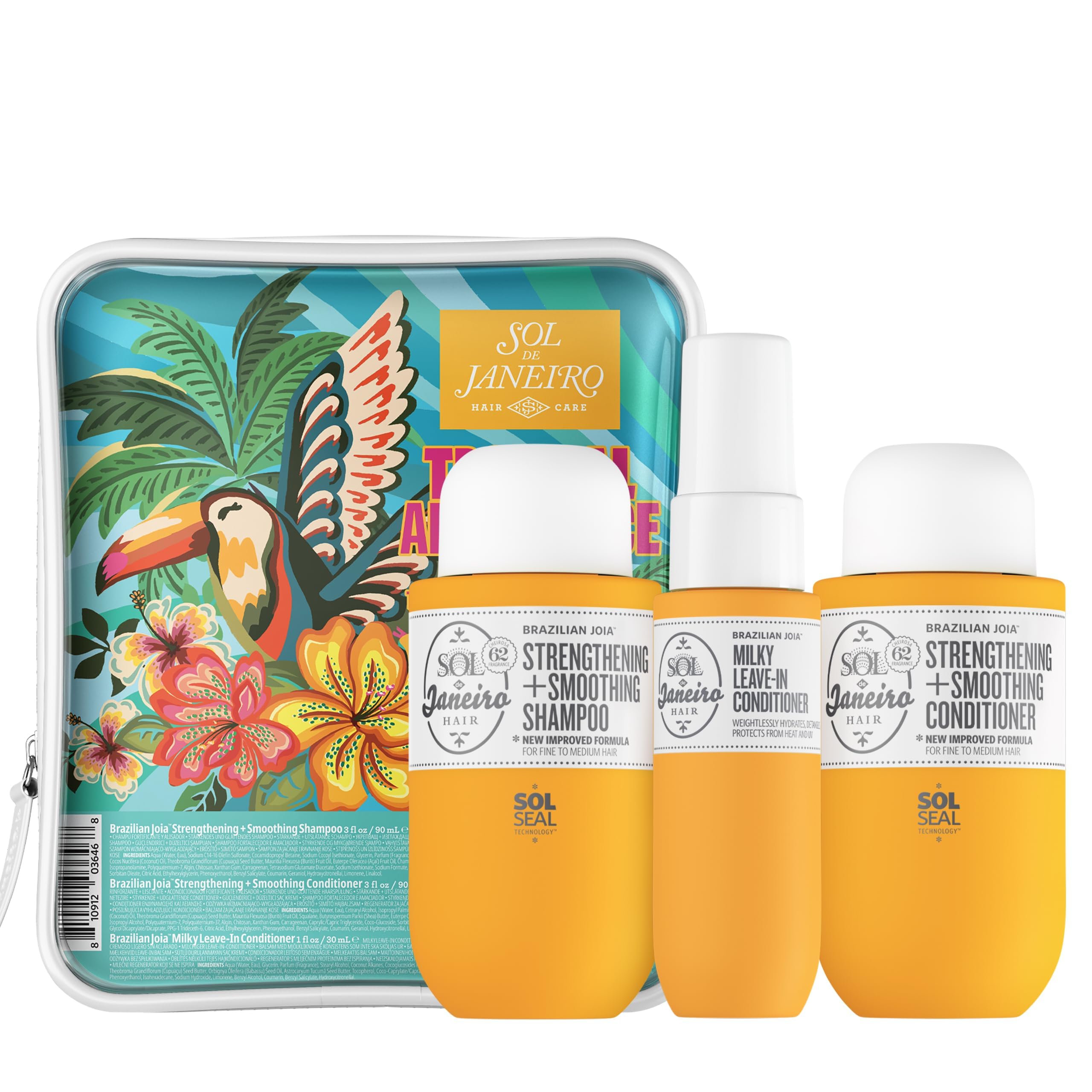 Sol de Janeiro Milky Leave-In Conditioner spray for detangling and heat protection.