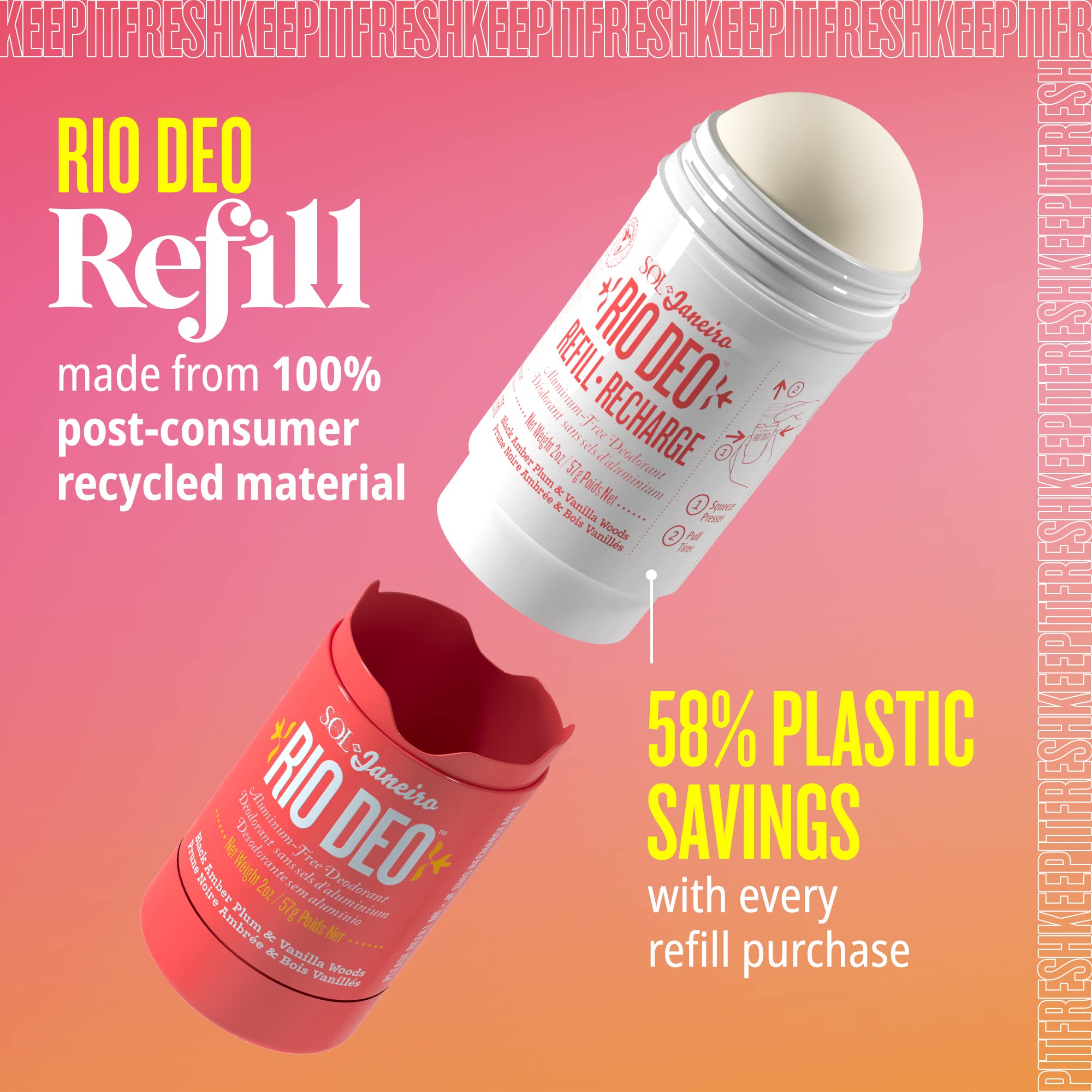 Sol de Janeiro Rio Deo Cheirosa 40 refill ingredient notes emphasize naturally derived formula