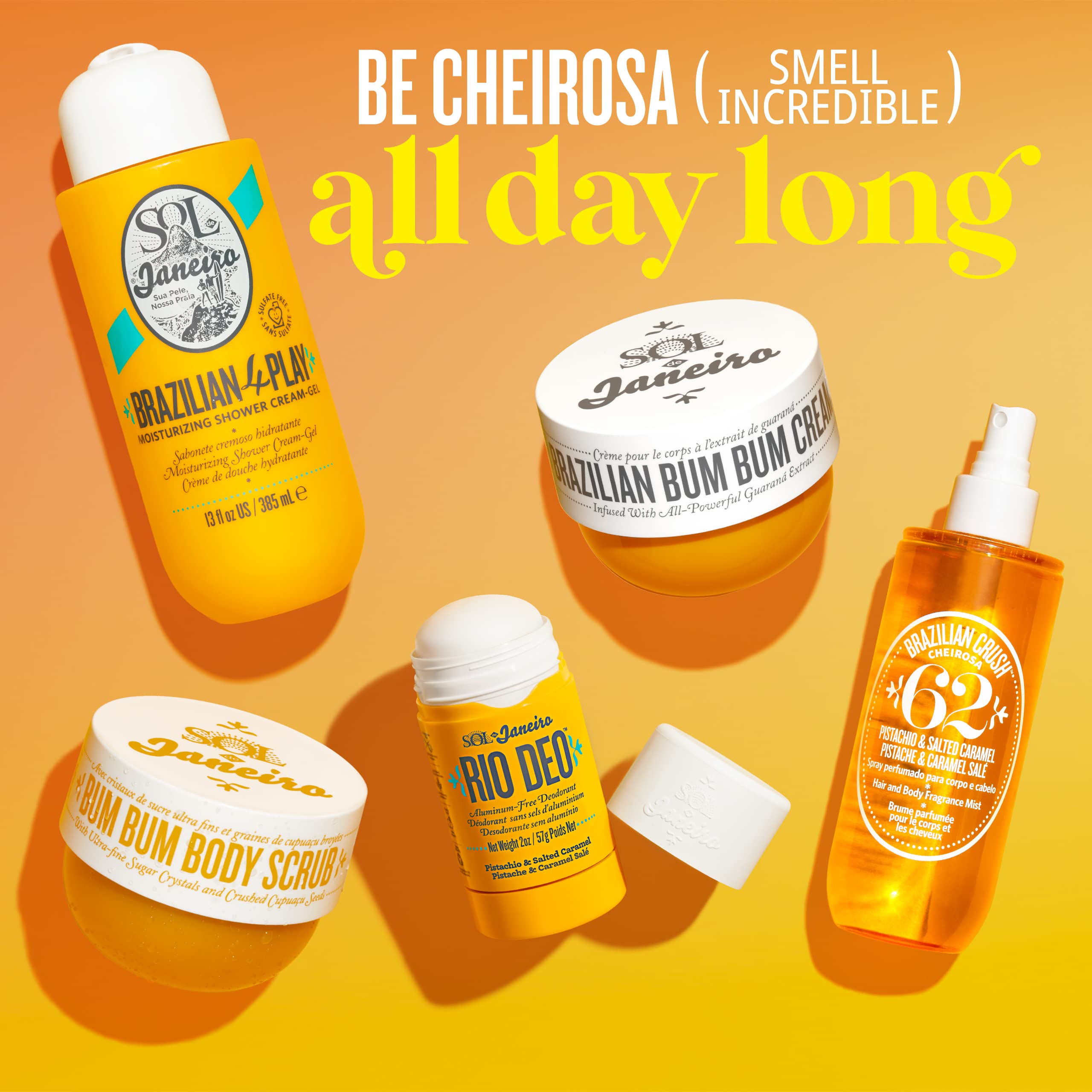 Sol de Janeiro Rio Deo Cheirosa 62 refill bar in use demonstrates easy, everyday freshness