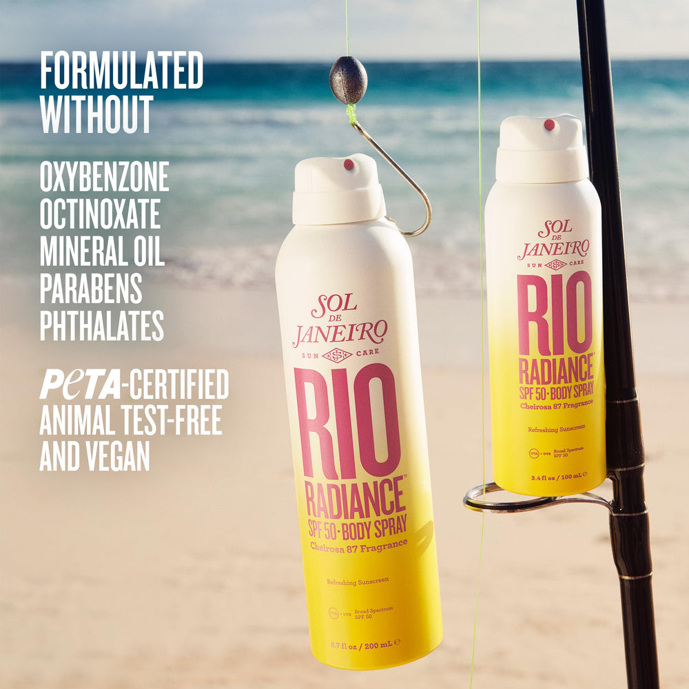 Sol de Janeiro Rio Radiance travel-size spray ideal for on-the-go sun care