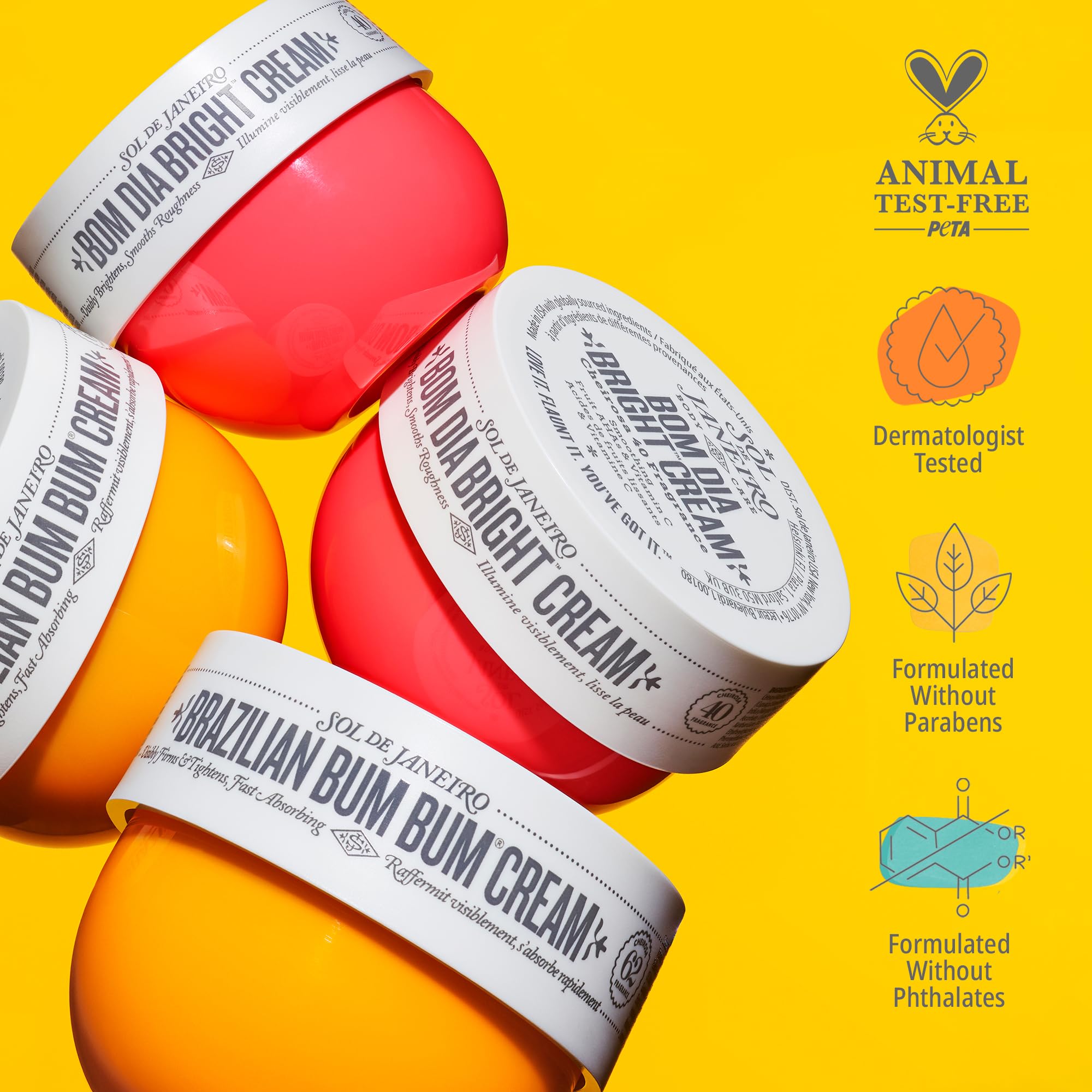 Sol de Janeiro travel size body care for on-the-go routine.