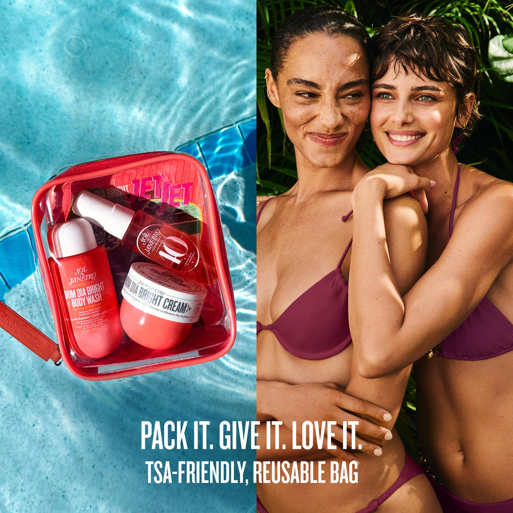 Sol de Janeiro Travel Shower Kit packaging ready for on-the-go routines