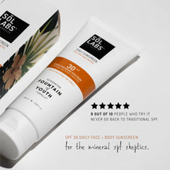 SOL LABS natural mineral sunscreen on hand shows blendable, no white cast
